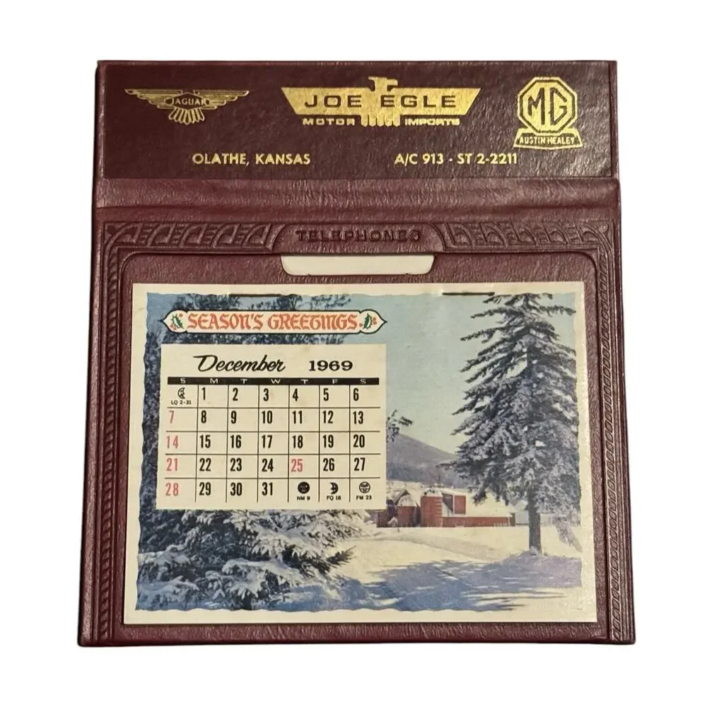 VTG 1970 Jaguar MG Austin‎ Healey Calendar Motor Imports Olathe Kansas Joe Egle